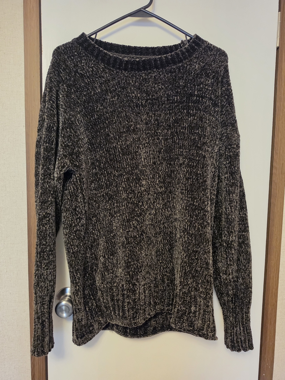 Seven7 Chenille Crewneck Sweater - Charcoal Heather